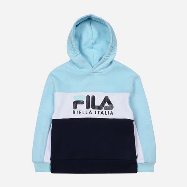 Blusa Moletom Capuz Fila Menina Turquesa - Fila Heritage L/S En Portugal,RYHQ-91748